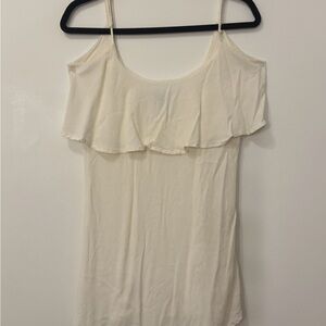Streetwear Society Cream Ruffled Fitted Camisole